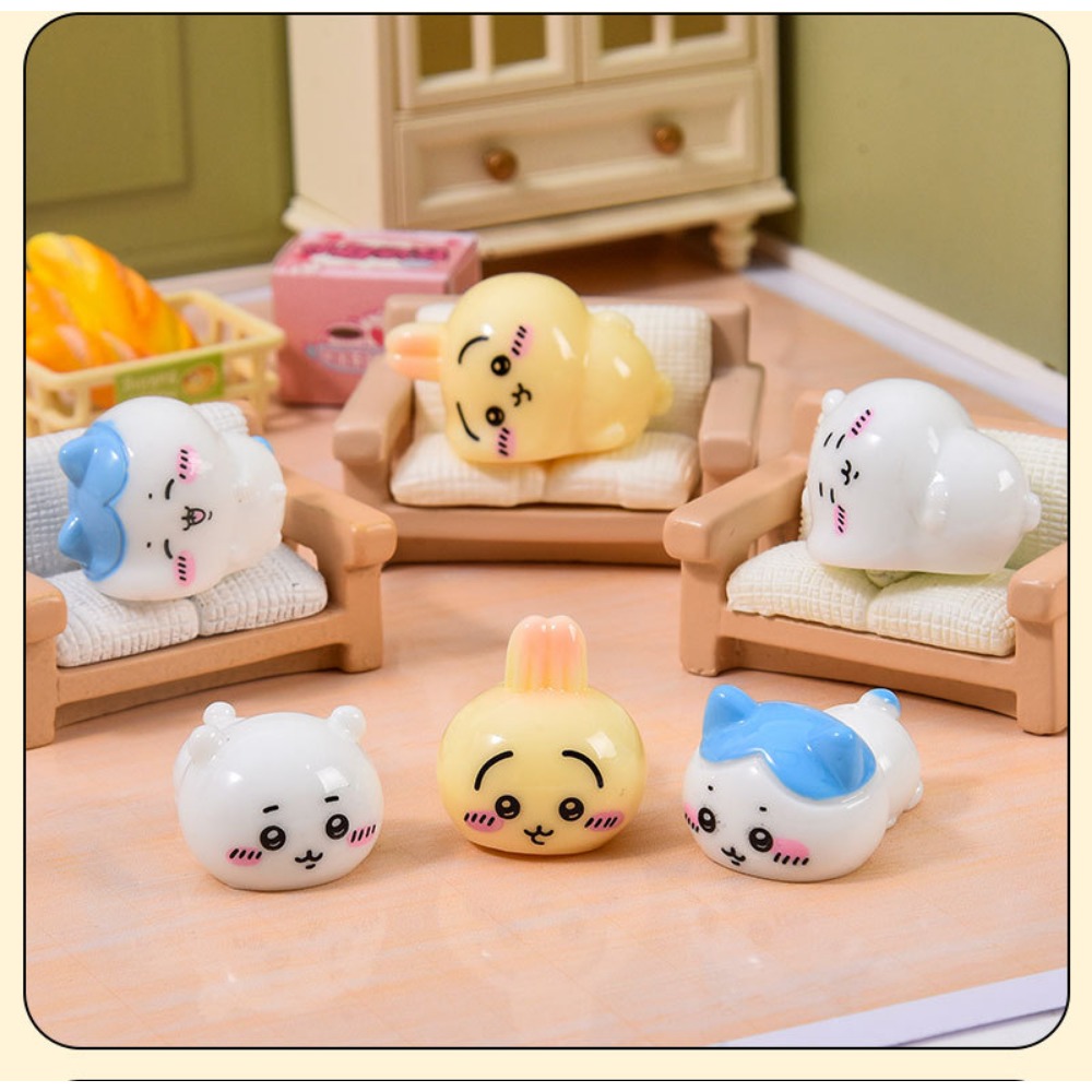 Model Kit Resin - 9PCS Kawaii Chiikawas-serie harsspeelgoed, cartoonfiguur, schattig,