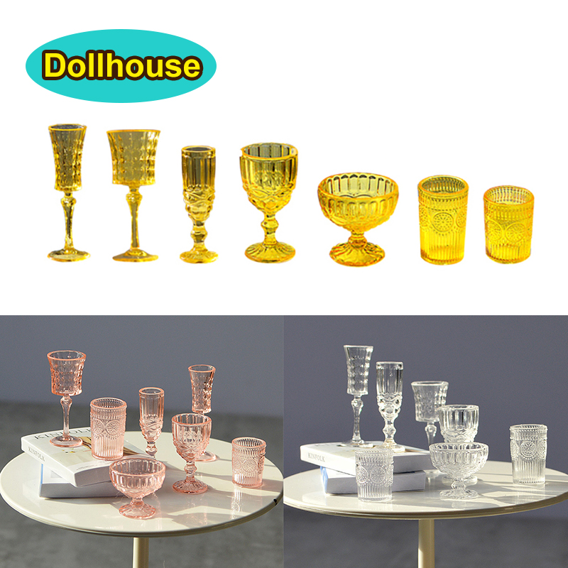 Model Kitchen Set - 7 stks/set 1:6 Miniatuur Water Cup