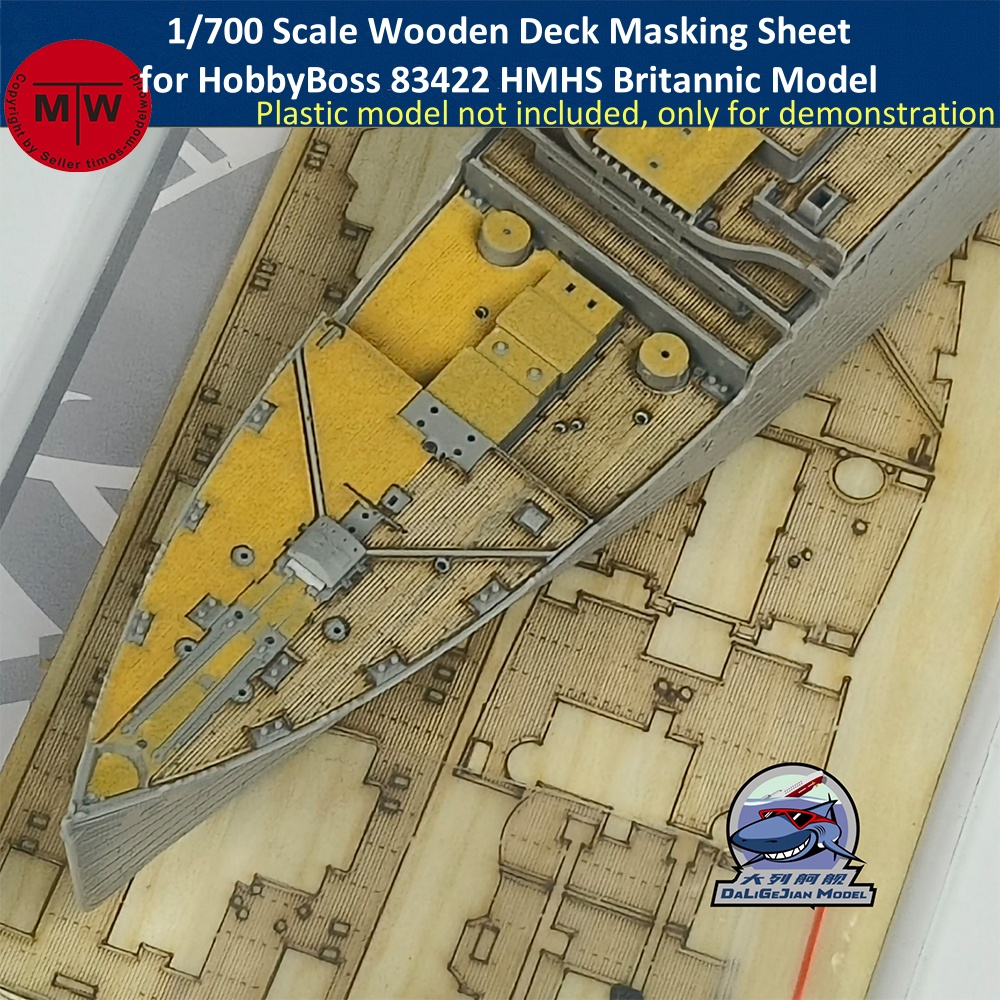 Model Kit U Boat - 1/700 Schaal Houten Dek Masking Sheet